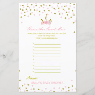 Editable Guess the Sweet Mess, Dirty Diaper