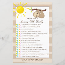 Editable Guess Who, Mum or Dad Baby Shower Game
