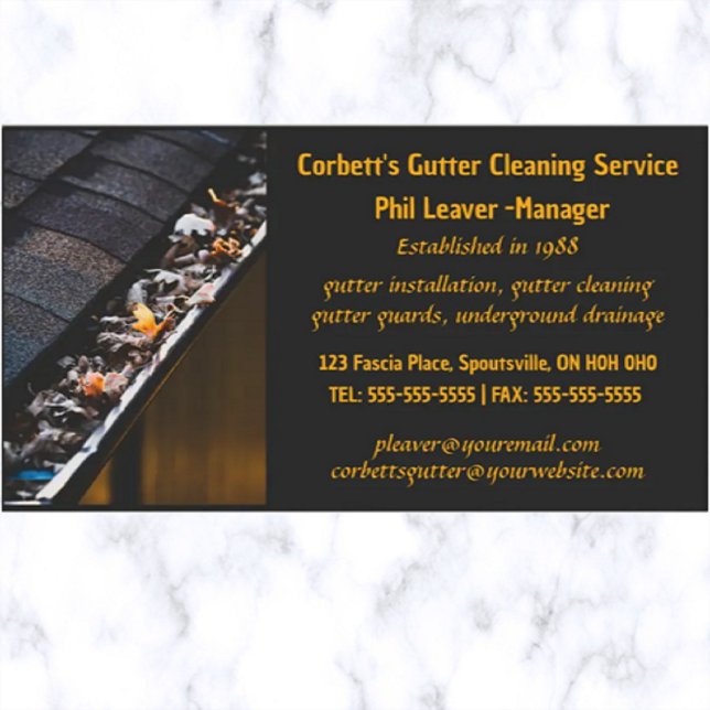 Editable Gutter Cleaning Business Card (Creator Uploaded)