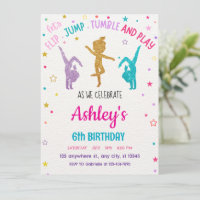 Editable Gymnastics Birthday Girl