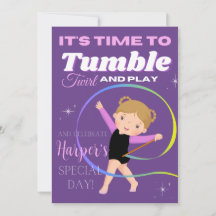 Editable Gymnastics Party Printable  + Digital 