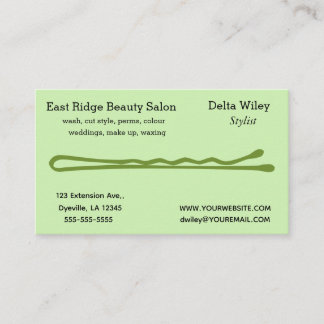 Editable Hair and Beauty Salon Business Card