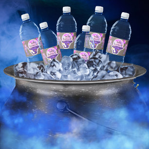 Editable Halloween Birthday Water Bottle Labels