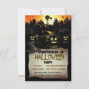 Editable Halloween Costume Party Invitation