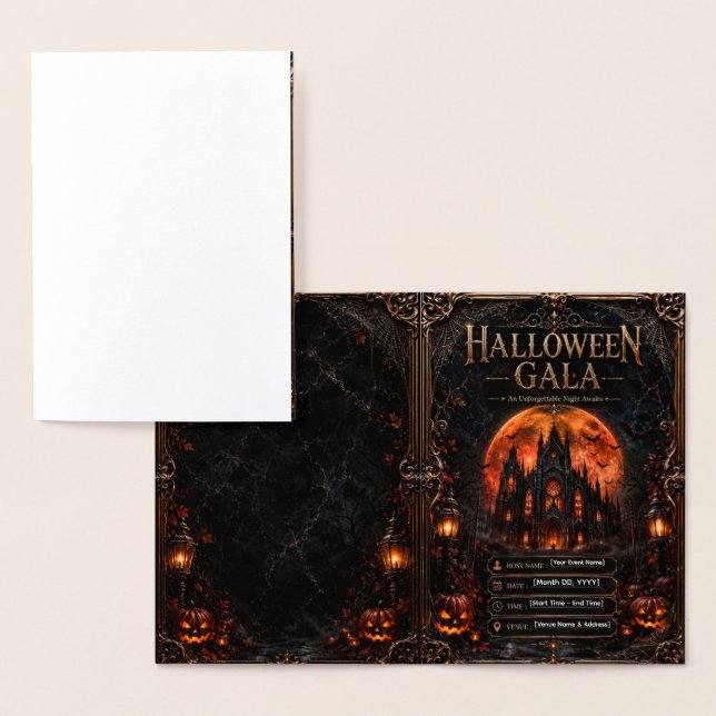 Editable Halloween Gala Invitation | Gothic  (Display)