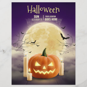 Editable Halloween Haunted House Party, Halloween Flyer