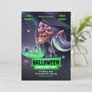 Editable Halloween Invitation, Halloween Horror Ni Invitation