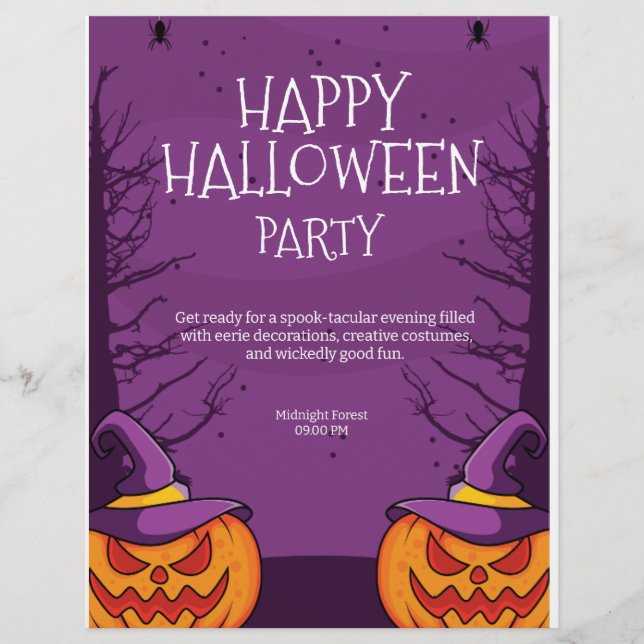 Editable Halloween Invitation, Halloween Party  Flyer (Front)
