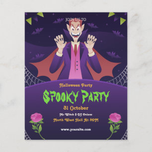 Editable Halloween Invitation, Halloween Party  Flyer