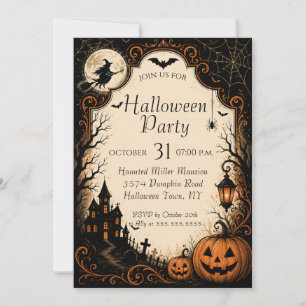Editable Halloween Party Invitation