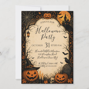 Editable Halloween Party Invitation