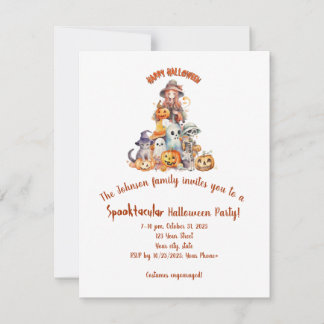 Editable Halloween Theme Invitation