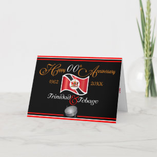 Editable - Happy Anniversary T&T Independence Card