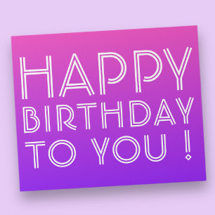 Editable "Happy Birthday To You" (or name) Ombre Wrapping Paper