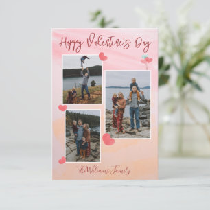 Editable Happy Valentines Photo Thank You Card