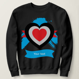 Editable Heart Custom Text Design Sweatshirt