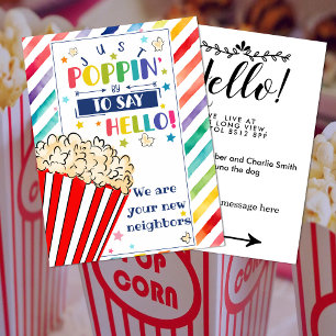 Editable Hello Neighbor,  New Address, intro Announcement Postcard