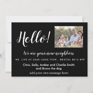 Editable Hello Neighbor,  New Address, intro Invitation