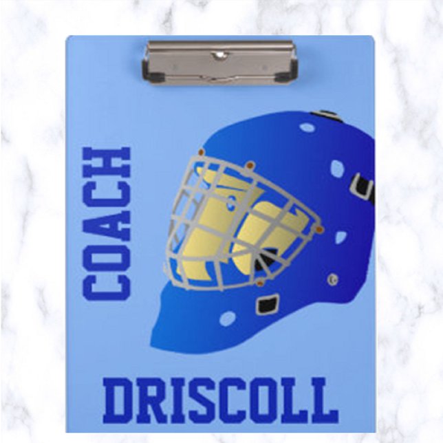 Editable Hockey Coach Clipboard (What a great gift to give your hockey coach!)