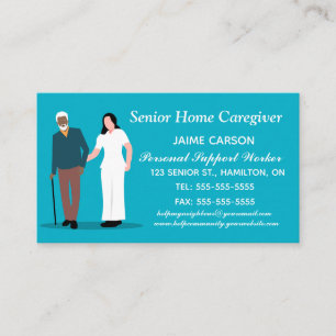 Editable Home Care and Personal Nursing Services Business Card