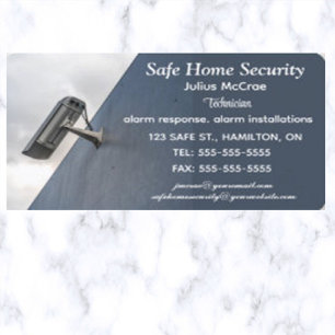 Editable Home Security Business Card