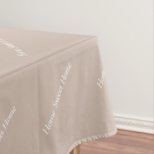 Editable Home Sweet Home on Beige Tablecloth