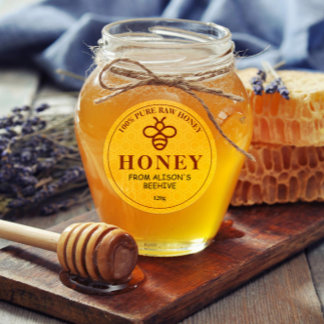 Editable Honey Apiary Label Sticker