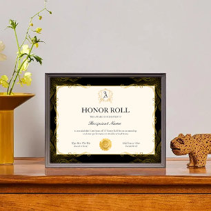 Editable Honour Roll Certificate Template Award
