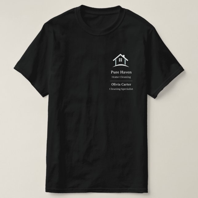Editable House Cleaning Staff Shirt | Custom  (Design Front)