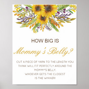 Editable How Big is Mummy's Belly Game Poster