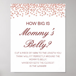 Editable How Big is Mummy's Belly Game Poster