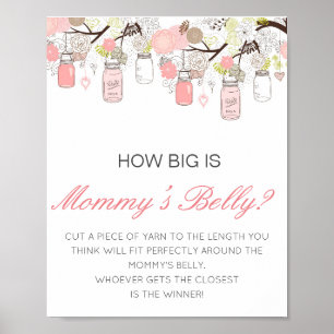 Editable How Big is Mummy's Belly Game Poster