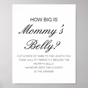 Editable How Big is Mummy's Belly Game Poster