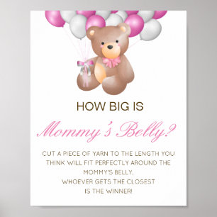 Editable How Big is Mummy's Belly Game Poster