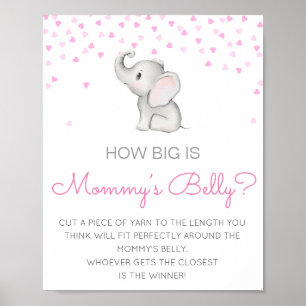 Editable How Big is Mummy's Belly Game Poster
