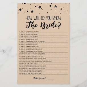 Editable How well do you know the Bride game