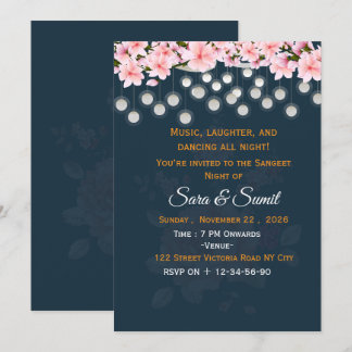 Editable Indian Wedding Sangeet Night Invitation