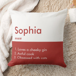 Editable inscription Colour Pillows, Name Pillow