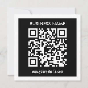 Editable (instantly generated) QR code Black Invitation