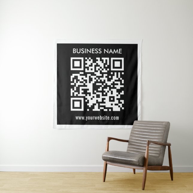 Editable (instantly generated) QR code | Black Tapestry (In Situ)