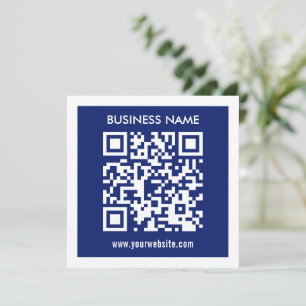 Editable (instantly generated) QR code   Navy Blue