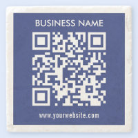 Editable (instantly generated) QR code | Navy Blue