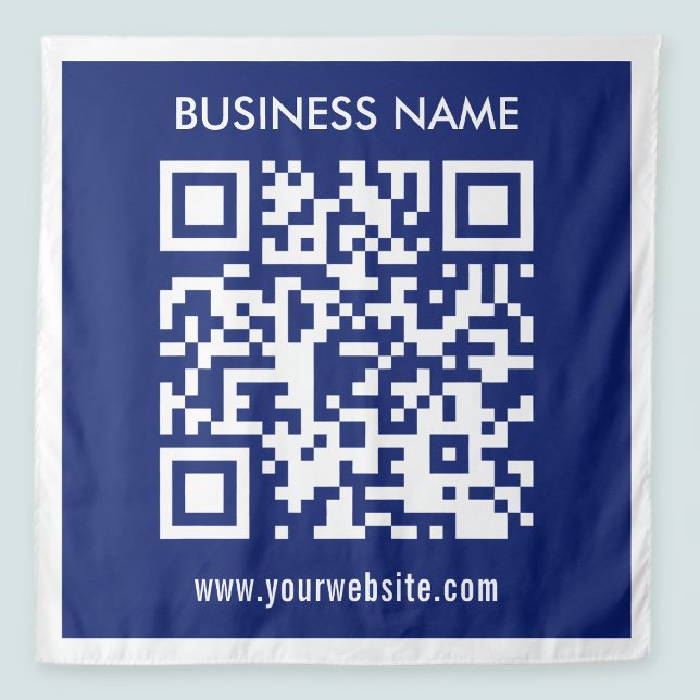 Editable (instantly generated) QR code | Navy Blue Tapestry (Creator Uploaded)