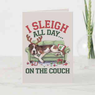 EDITABLE Irish Wolfhound Funny Dog Christmas Card