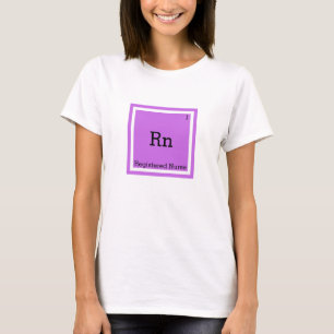 Editable Job Registered Nurse Periodic Table T-Shirt