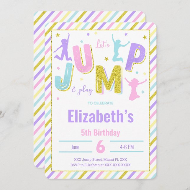 Editable Jump Invitation (Front/Back)