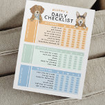 Editable Kids Daily Task Chore To-Do Checklist Notepad<br><div class="desc">Help your child stay organised with this fun and editable daily task chore checklist. Featuring a colourful design with two playful puppies, this checklist breaks down the day into three sections: Morning, After School, and Nighttime. Each section is fully customisable, allowing you to tailor the tasks to fit your child's...</div>