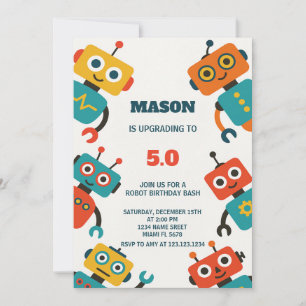 Editable Kids Party Card for Boys or Girls