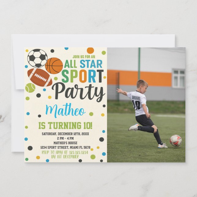 Editable Kids Party Design Invitation (Front)