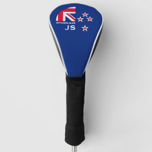 Editable Kiwi New Zealander Golfing Golf Head Cover